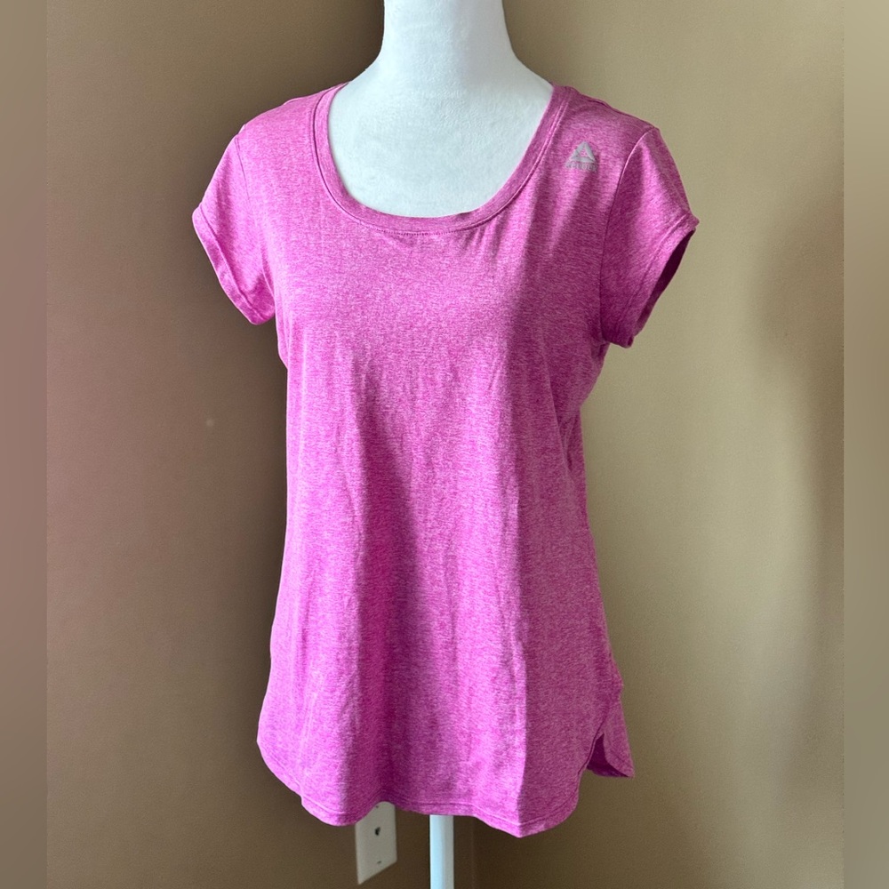 Reebok Pink Scoop Neck Short Sleeve Tee